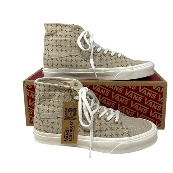 VANS Sk8-Hi Tapered Shoes High Top Canvas Beige Men’s Size Sneakers VN0A5KRUBRO - Picture 3 of 9